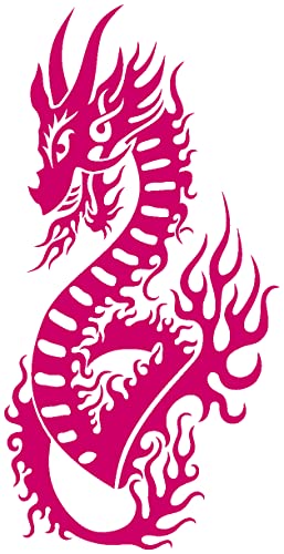 Samunshi® Drachenaufkleber Motiv 150 Tribal 15 x 30cm pink von Samunshi