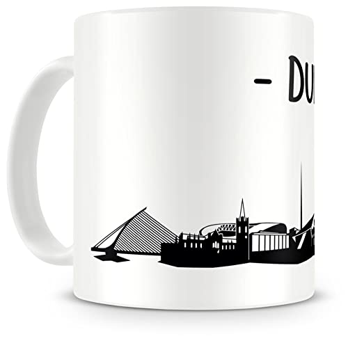 Samunshi® Dublin Skyline Tasse Kaffeetasse Teetasse H:95mm/D:82mm weiß von Samunshi