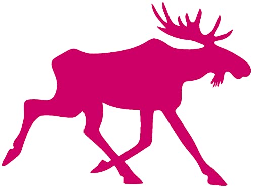 Samunshi® Estland Elch Tier Aufkleber Autoaufkleber Sticker für Auto Motorrad Wohnmobil Scheiben in 11 Größen und 25 Farben (10x7,4cm pink) von Samunshi