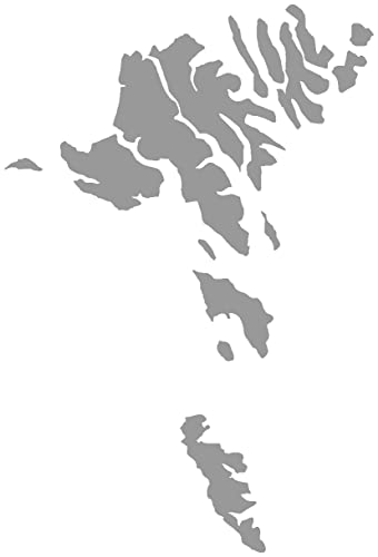 Samunshi® Färöer Inseln Aufkleber 6,7 x 10cm grau von Samunshi