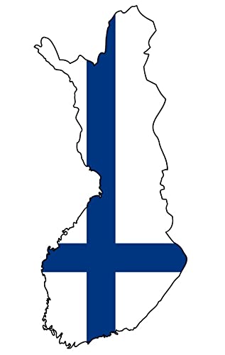 Samunshi® Finnland Aufkleber Autosticker in Landesfarben - 4,5x10cm von Samunshi