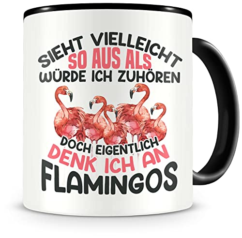 Samunshi® Flamingo Tasse mit Spruch Sieht vielleicht so aus Flamingos Geschenk für Flamingo Fans Kaffeetasse Lustige Tassen zum Geburtstag von Samunshi