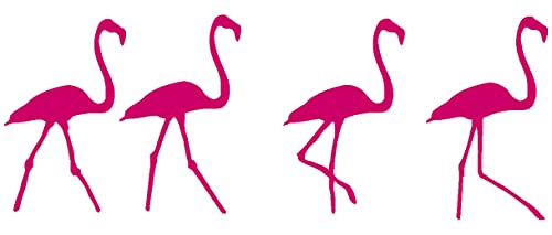 Samunshi® Flamingos Tier Aufkleber Autoaufkleber Sticker für Auto Motorrad Wohnmobil Scheiben in 9 Größen und 25 Farben (10x3,7cm pink) von Samunshi