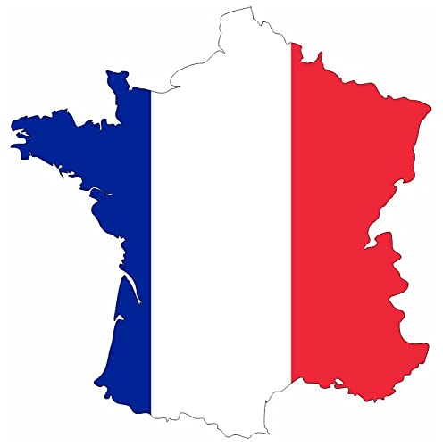 Samunshi® Frankreich Wandtattoo Nationalfarben Flagge Fahne - 48x50cm von Samunshi