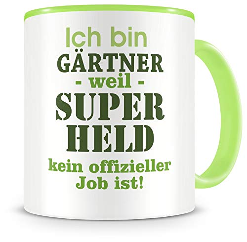 Samunshi® Gärtner Tasse mit Spruch Geschenk für Gärtner Mann Frau Kaffeetasse groß Lustige Tassen zum Geburtstag grün 300ml von Samunshi