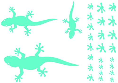 Samunshi® Gecko Wandtattoo Creativ-Set 32x22cm mint von Samunshi