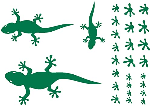 Samunshi® Gecko Wandtattoo Creativ-Set 32x22cm grün von Samunshi