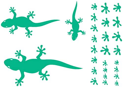 Samunshi® Gecko Wandtattoo Creativ-Set 32x22cm türkis von Samunshi