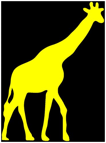 Samunshi® Giraffe Tier Aufkleber Autoaufkleber Sticker für Auto Motorrad Wohnmobil Scheiben in 8 Größen und 25 Farben (7,3x10cm gelb) von Samunshi