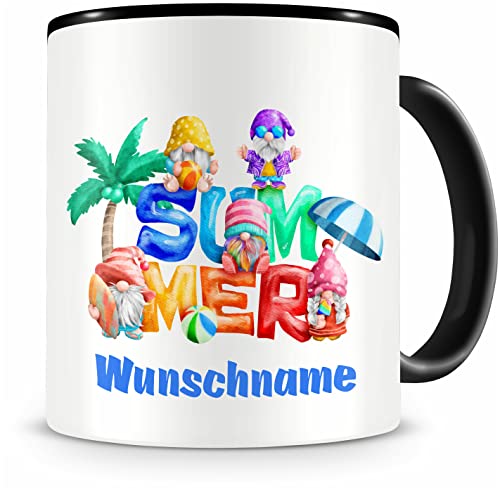 Samunshi® Gnome Tasse mit Name personalisierbar Gnom Sommer Party Geschenk für Gnom Fans im Sommer Kaffeetasse Lustige Tassen zum Geburtstag Pool Pa von Samunshi