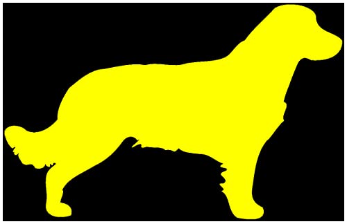 Samunshi® Golden Retriever Hunde Aufkleber Autoaufkleber Sticker in 6 Größen und 25 Farben (10x6,3cm gelb) von Samunshi