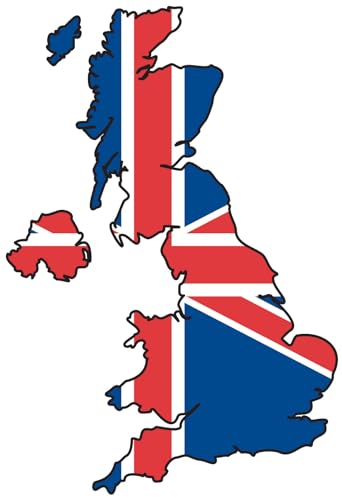 Samunshi® Großbritannien Aufkleber Autosticker in Landesfarben Union Jack - 16x20cm von Samunshi