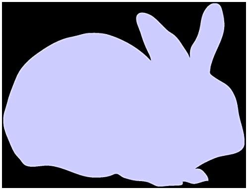 Samunshi® Hase Kaninchen Tier Aufkleber Autoaufkleber Sticker für Auto Motorrad Wohnmobil Scheiben in 8 Größen und 25 Farben (10x7,6cm Flieder) von Samunshi