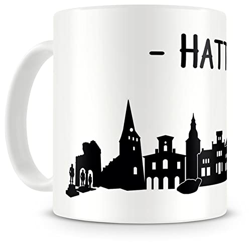 Samunshi® Hattingen Skyline Tasse Kaffeetasse Teetasse H:95mm/D:82mm weiß von Samunshi