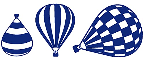 Samunshi® Heißluftballon Wandtattoo Ballon 3er Set 25 x 9,4cm königsblau von Samunshi