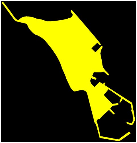 Samunshi® Helgoland Aufkleber Insel Aufkleber für Auto Motorrad Pkw gelb 7,7 x 8cm von Samunshi