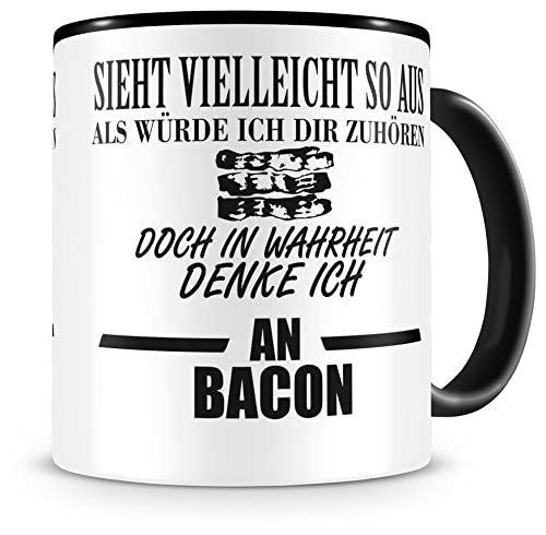 Samunshi® Ich denke an Bacon Tasse Kaffeetasse Teetasse Kaffeepott Kaffeebecher Becher von Samunshi