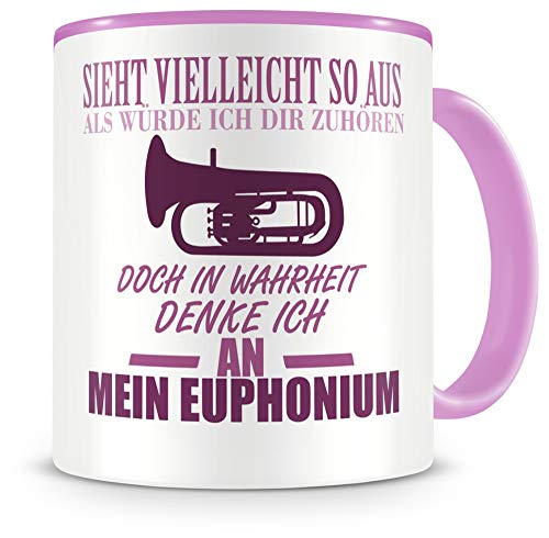 Samunshi® Ich denke an mein Euphonium Musik Instrument Tasse Kaffeetasse Teetasse Kaffeepott Kaffeebecher Becher von Samunshi