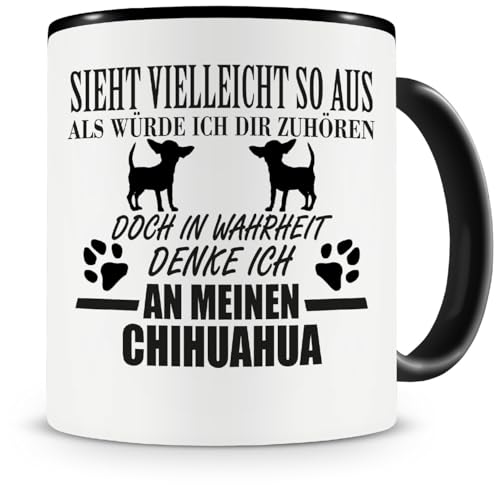 Samunshi® Ich denke an meinen Chihuahua Hunde Tasse Kaffeetasse Teetasse Kaffeepott Kaffeebecher Becher von Samunshi