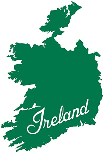 Samunshi® Irland Wandtattoo 47 x 70cm grün von Samunshi