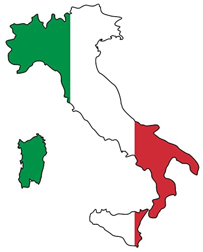 Samunshi® Italien Wandtattoo Nationalfarben Flagge Fahne - 24x30cm von Samunshi