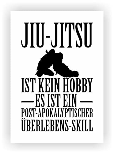 Samunshi® Jiu-Jitsu ist kein Hobby Poster Plakat Deko Jugendzimmer Geschenk DIN A2 42x59,4cm weiß/schwarz von Samunshi