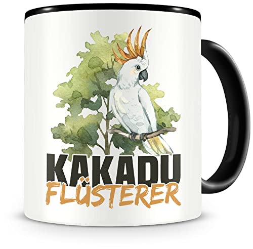 Samunshi® Kakadu Tasse mit Spruch Kakadu Flüsterer Geschenk für Kakadu Fans Kaffeetasse Lustige Tassen zum Geburtstag von Samunshi