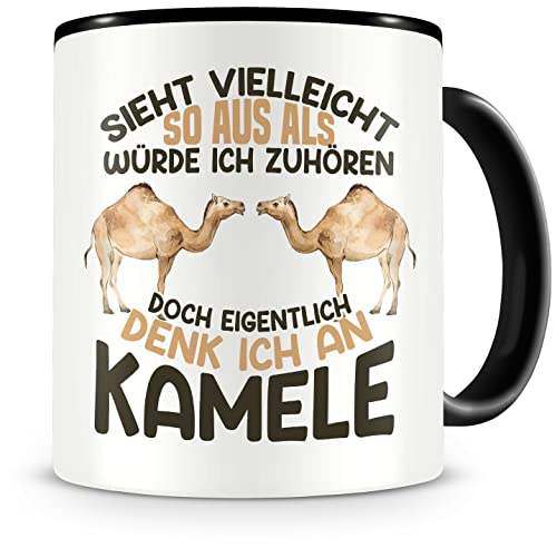 Samunshi® Kamel Tasse mit Spruch Sieht vielleicht so aus Kamele Geschenk für Kamel Fans Kaffeetasse Lustige Tassen zum Geburtstag 300ml von Samunshi