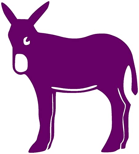 Samunshi® Katalanischer Esel Aufkleber Eselaufkleber in 7 Größen und 25 Farben (9x10cm violett lila) von Samunshi