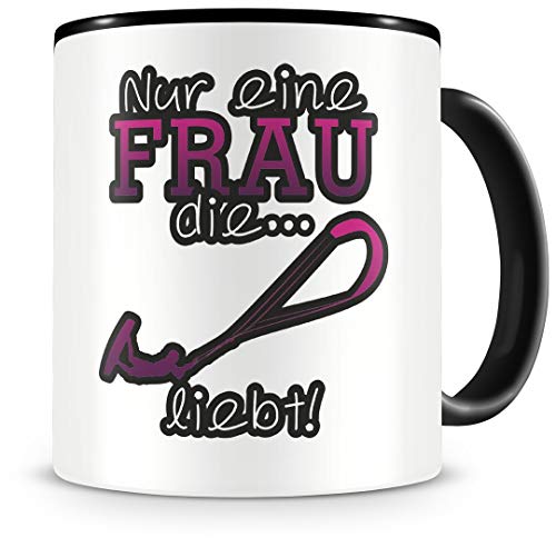 Samunshi® Kitesurf Tasse mit Spruch Kitesurf Liebe Geschenk für Kitesurf Fans Kaffeetasse groß Lustige Tassen zum Geburtstag schwarz 300ml von Samunshi