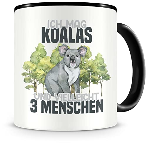 Samunshi® Koala Tasse mit Spruch Ich mag Koalas Geschenk für Koala Fans Kaffeetasse Lustige Tassen zum Geburtstag 300ml von Samunshi