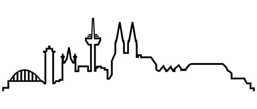 Samunshi® Köln Skyline Wandtattoo Silhouette schwarz von Samunshi