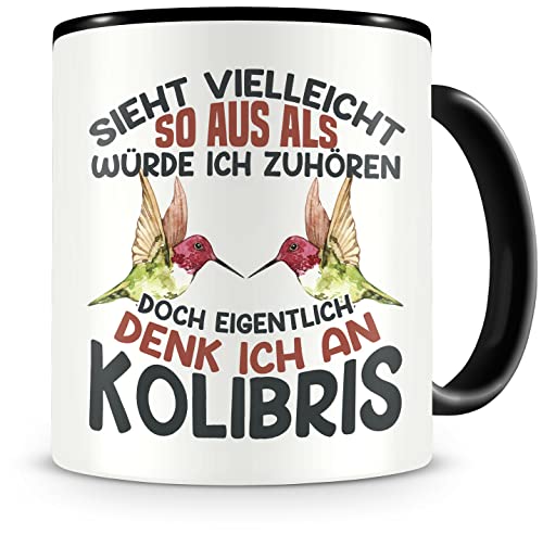 Samunshi® Kolibri Tasse mit Spruch Sieht vielleicht so aus Kolibris Geschenk für Kolibri Fans Kaffeetasse Lustige Tassen zum Geburtstag von Samunshi