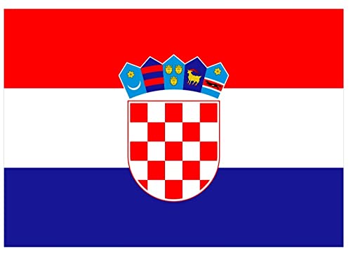 Samunshi® Kroatien Flagge Aufkleber Autoaufkleber in den Nationalfarben - 10x7cm von Samunshi