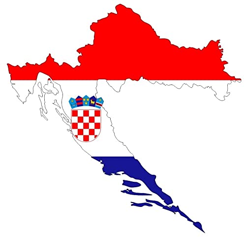 Samunshi® Kroatien Wandtattoo Nationalfarben Flagge Fahne - 60x58cm von Samunshi
