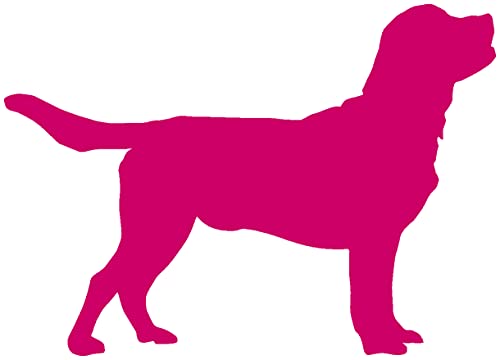 Samunshi® Labrador Retriever Hunde Aufkleber Autoaufkleber Sticker in 6 Größen und 25 Farben (20x14,2cm pink) von Samunshi