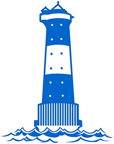 Samunshi® Leuchtturm Arngast Aufkleber in 8 Größen und 25 Farben (19x25cm azurblau) von Samunshi