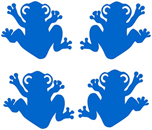 Samunshi® Lustige Frosch Aufkleber 4er Set Froschaufkleber Sticker 4mal4.4x3.6cm azurblau von Samunshi
