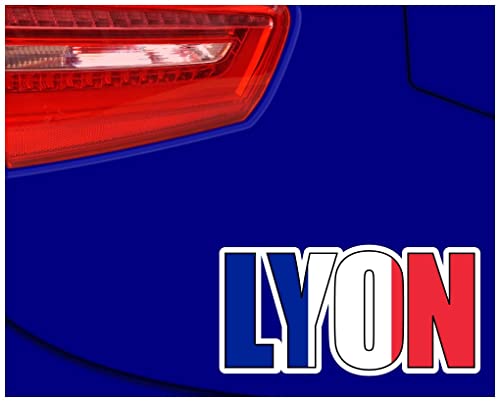 Samunshi® Lyon Schriftzug Aufkleber France - 10x5cm von Samunshi