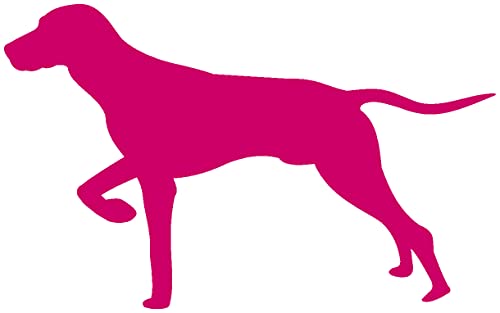 Samunshi® Magyar Vizsla Hunde Aufkleber Autoaufkleber Sticker in 7 Größen und 25 Farben (10x6,2cm pink) von Samunshi