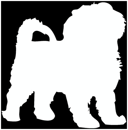 Samunshi® Malteser Hunde Aufkleber Autoaufkleber Sticker in 6 Größen und 25 Farben (9,8x10cm weiß) von Samunshi