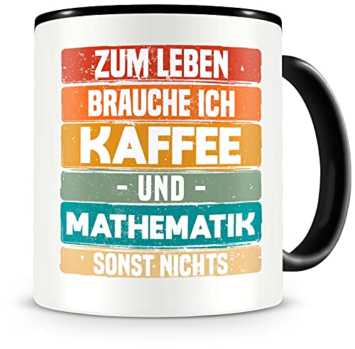 Samunshi® Mathematik Tasse mit Spruch Kaffee und Mathematik Geschenk für Mathematik Fans Kaffeetasse groß Lustige Tassen zum Geburtstag schwarz 300 von Samunshi