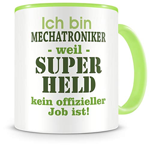 Samunshi® Mechatroniker Tasse mit Spruch Geschenk für Mechatroniker Mann Frau Kaffeetasse groß Lustige Tassen zum Geburtstag grün 300ml von Samunshi