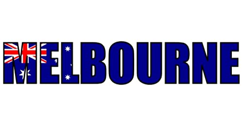 Samunshi® Melbourne Schriftzug Aufkleber - 10x2cm von Samunshi