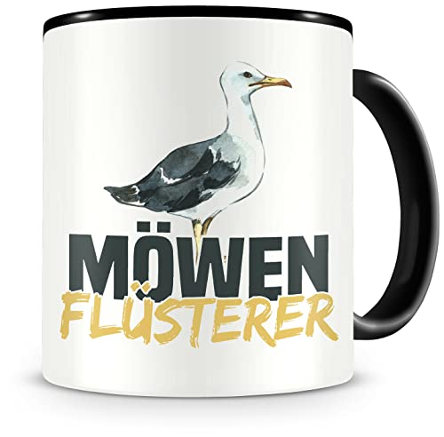 Samunshi® Möwen Tasse mit Spruch Möwen Flüsterer Geschenk für Möwen Fans Kaffeetasse Lustige Tassen zum Geburtstag 300ml von Samunshi