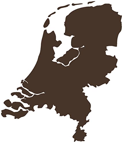 Samunshi® Niederlande Wandtattoo 17 x 20cm braun von Samunshi