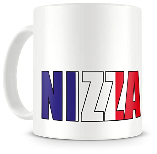 Samunshi® Nizza Schriftzug Tasse Kaffeetasse Teetasse Frankreich von Samunshi