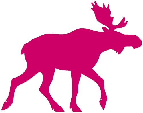 Samunshi® Norwegen Elch Tier Aufkleber Autoaufkleber Sticker für Auto Motorrad Wohnmobil Scheiben in 11 Größen und 25 Farben (15x11,7cm pink) von Samunshi