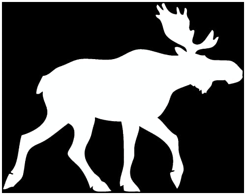 Samunshi® Norwegen Elch Tier Aufkleber Autoaufkleber Sticker für Auto Motorrad Wohnmobil Scheiben in 11 Größen und 25 Farben (20x15,6cm weiß) von Samunshi