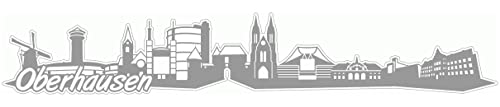 Samunshi® Oberhausen Skyline Aufkleber Sticker Autoaufkleber City Gedruckt - 15x2,5cm grau von Samunshi